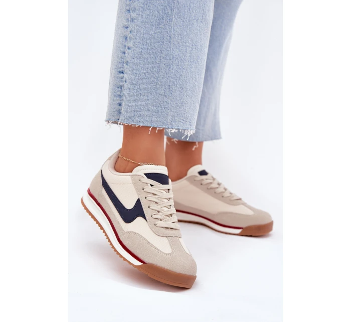 Sportovní Boty Tenisky Dámské Béžové model 21702033 - EVENTO Sportovní Boty Tenisky Dámské Béžové model 21702033 - EVENTO