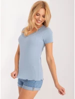 Bluzka model 19648680 szaro niebieski - FPrice Bluzka model 19648680 szaro niebieski - FPrice
