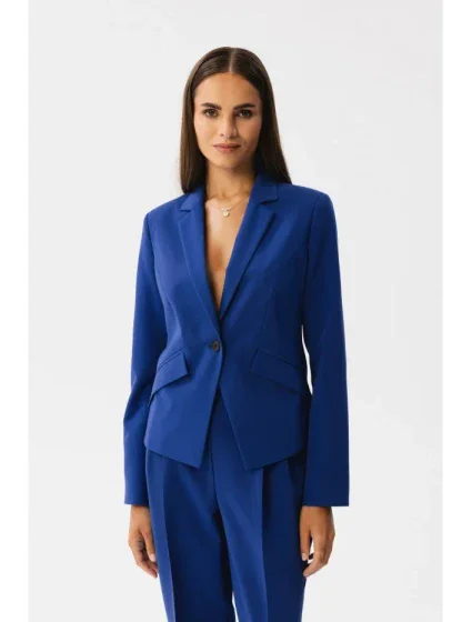 S353 Sako na míru s jedním knoflíkem - královská modř