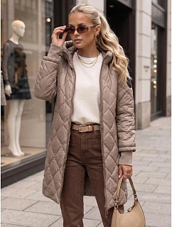 Dámská přechodová bunda TY5866 béžová - FashionStreet