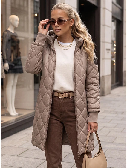 Dámská přechodová bunda TY5866 béžová - FashionStreet Dámská přechodová bunda TY5866 béžová - FashionStreet