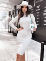 světle béžové svetrové šaty model 21970665 - FashionStreet světle béžové svetrové šaty model 21970665 - FashionStreet