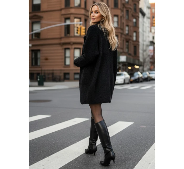 Dámský alpakový kabát RITA II black FashionStreet NY0669