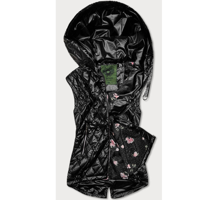 Černá prošívaná dámská vesta s kapucí model 17388342 - CANADA Mountain