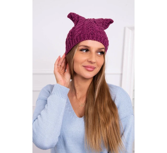 Rabbid fleecová čepice K237 tmavě fialová