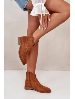 Dámské Botky S  Na Plochém Podpatku Camel model 21668258 - S.Barski