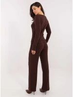 Sweter SM SW model 21771760 ciemny brązowy - FPrice Sweter SM SW model 21771760 ciemny brązowy - FPrice