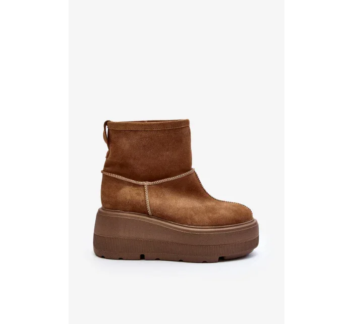 Kožené dámské boty na masivní podrážce Camel Zazoo Kožené dámské boty na masivní podrážce Camel Zazoo