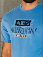 Pánské modré tričko s potiskem Dstreet RX5408 Pánské modré tričko s potiskem Dstreet RX5408