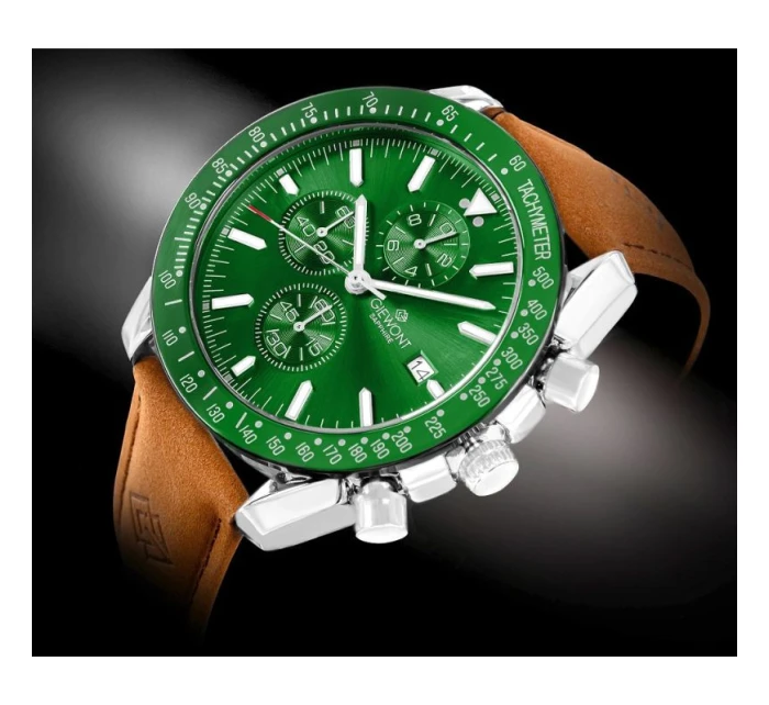 Pánské hodinky Giewont Chronograph Sapphire Brown Green GW8720-A3 Pánské hodinky Giewont Chronograph Sapphire Brown Green GW8720-A3