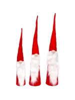 SADA ČERVENÝCH DEKORAČNÍCH MIKULÁŠŮ 60,70, 80CM dětské