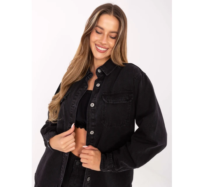 Košile D80026BI11280B158 černá