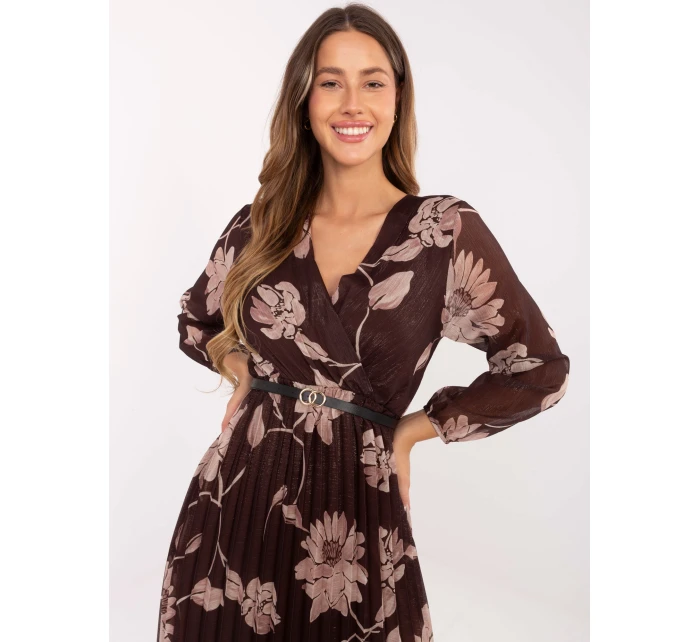 Sukienka IT SK model 21494212 brązowy - FPrice Sukienka IT SK model 21494212 brązowy - FPrice