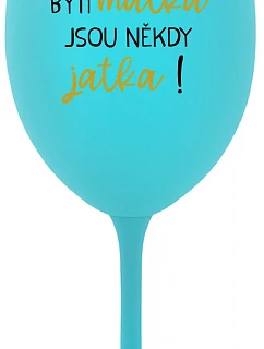 MATKA JSOU  tyrkysový pohár na víno 350 ml model 22163827 - Giftela