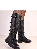 Dámské kozačky E8663 Černá - Yolera