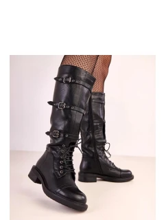 Dámské kozačky E8663 Černá - Yolera