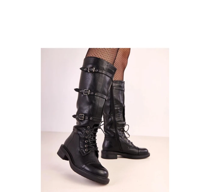 Dámské kozačky E8663 Černá - Yolera Dámské kozačky E8663 Černá - Yolera