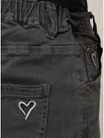 Dámské džíny Mom Fit s vysokým pasem, tmavě šedé, FashionStreet UY3209