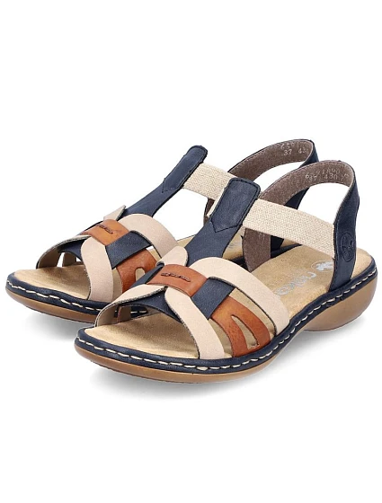 Pohodlné vícebarevné sandály W model 22224262 - Rieker Pohodlné vícebarevné sandály W model 22224262 - Rieker