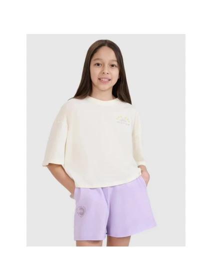 Dívčí tričko oversize crop top s potiskem 4F 4FJWSS25TTSHF1868-11S Dívčí tričko oversize crop top s potiskem 4F 4FJWSS25TTSHF1868-11S