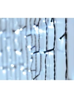 VÁNOČNÍ STROMEK SVĚTLA VENKOVNÍ SVĚTLO OPONA 360 VEDL ČASOVAČ STUDENÁ BÍLÁ KABEL ZELENÁ