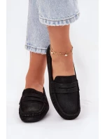 Dámské semišové mokasíny Big Star model 21693785 Černé - Big Star Shoes Dámské semišové mokasíny Big Star model 21693785 Černé - Big Star Shoes