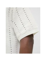 Jack&Jones pánská košile JORPAROS KNIT ESTER SS CROCHET POLO 12272562 SEA SALT