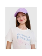 Dívčí tričko s potiskem 4F 4FJWSS25TTSHF1854-11S Dívčí tričko s potiskem 4F 4FJWSS25TTSHF1854-11S