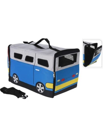 PŘEPRAVKA PRO ZVÍŘATA 52X30X32,5CM PET BUS MODRÁ