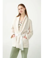 Vamp - Béžový fleecový župan 21361 - Vamp Vamp - Béžový fleecový župan 21361 - Vamp