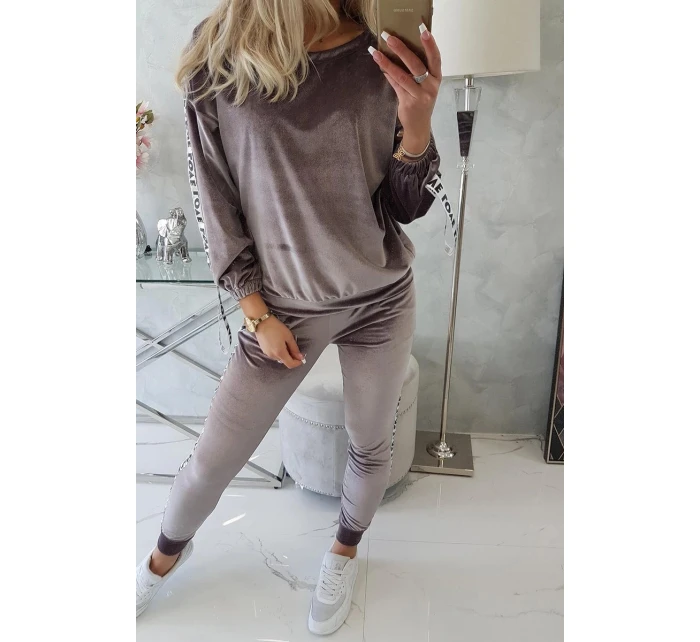 Velurová souprava Love grey Velurová souprava Love grey