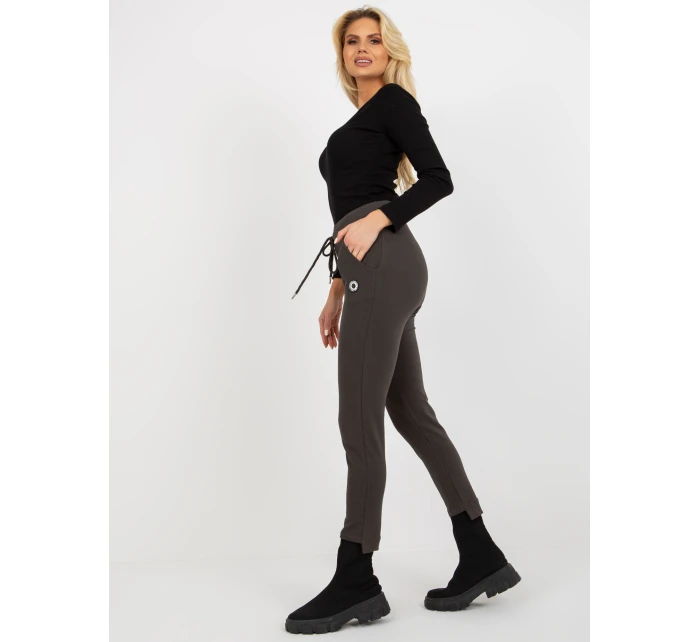 Teplákové kalhoty RV DR 8370.00 khaki barva Teplákové kalhoty RV DR 8370.00 khaki barva