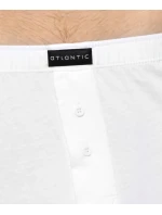 Pánské klasické boxerky s knoflíčky ATLANTIC - bílé Pánské klasické boxerky s knoflíčky ATLANTIC - bílé