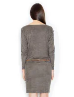 Šaty M452 olivově zelené - Figl