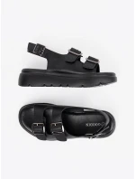 Exkluzívní dámské černé sandály platforma Exkluzívní dámské černé sandály platforma