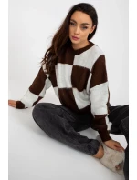 Dámský svetr Model EM-SW-1034-01.91 White/Brown - EM