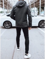 Pánská softshellová bunda s kapucí tmavě šedá Dstreet TX4481