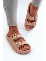 Lehké Dámské Žabky model 21661693 Beige - Zaxy