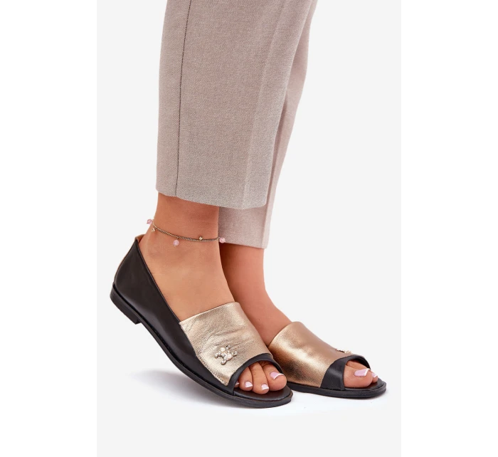 Kožené elegantní baleríny s odhalenými  model 21691229 - Zazoo