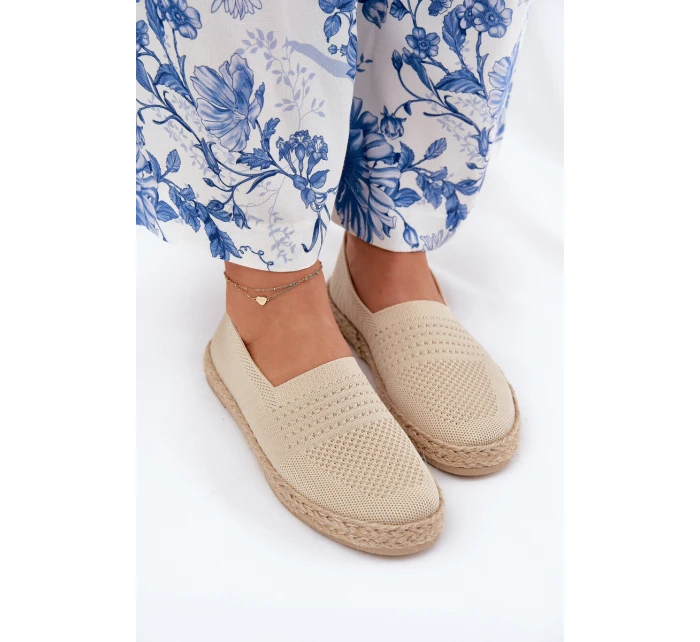 Dámské Espadrilky S Pletením Vinceza 13624 Béžové