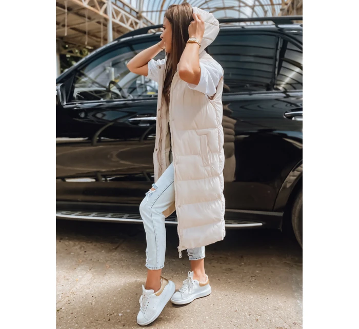 Dámská prošívaná vesta ELLA béžová FashionStreet TY3033