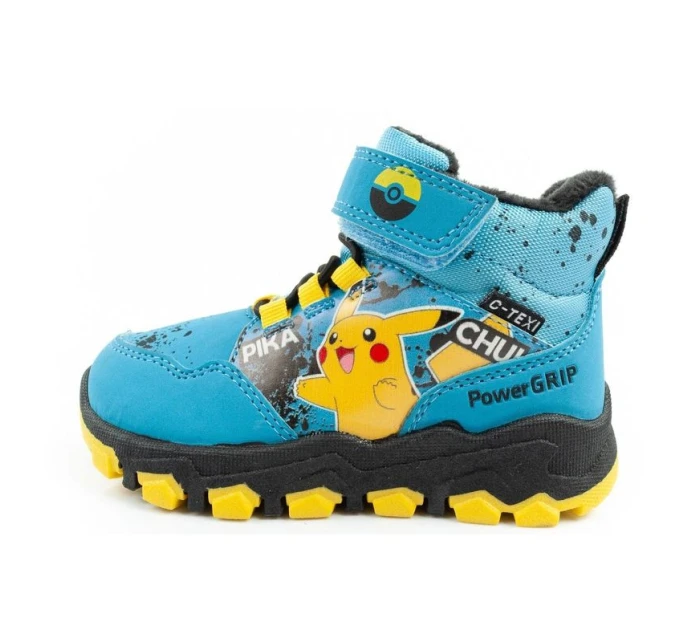 model 21420770 dětské zimní kotníkové boty zateplené nepromokavé modré - Leomil