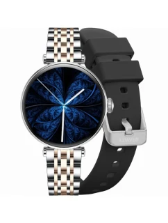 Chytré hodinky Gravity Silver Rose Gold Black 2 Strap GT26-5