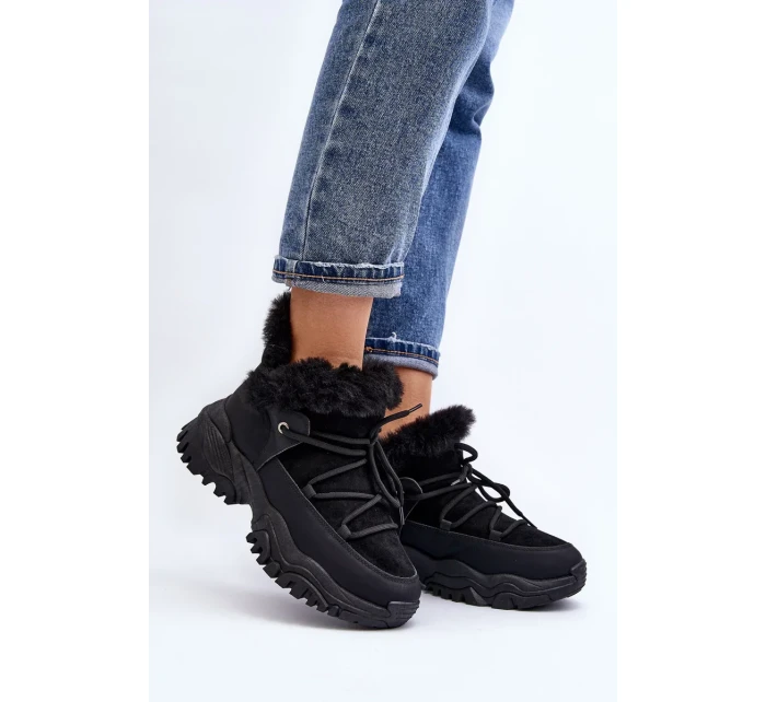 Dámské Trapper Boty S Kožešinou Černé model 20042290 - Kesi Dámské Trapper Boty S Kožešinou Černé model 20042290 - Kesi