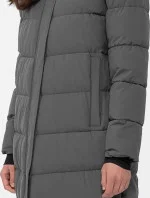 Dámský prošívaný kabát H4Z22-KUDP012-24S šedý - 4F