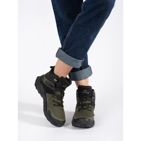 Zajímavé  trekingové boty zelené dámské