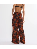 Summer Satin Trousers - BROWN - TRIUMPH BROWN - TRIUMPH