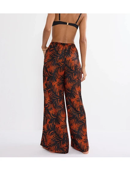 Summer Satin Trousers - BROWN - TRIUMPH BROWN - TRIUMPH