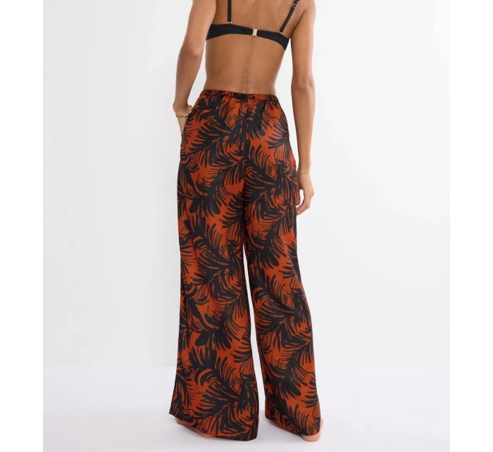 Summer Satin Trousers - BROWN - TRIUMPH BROWN - TRIUMPH