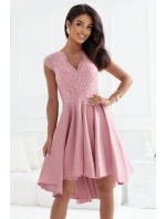 elegantní šaty s delšími zády a výstřihem  ROSE model 21229994 - numoco